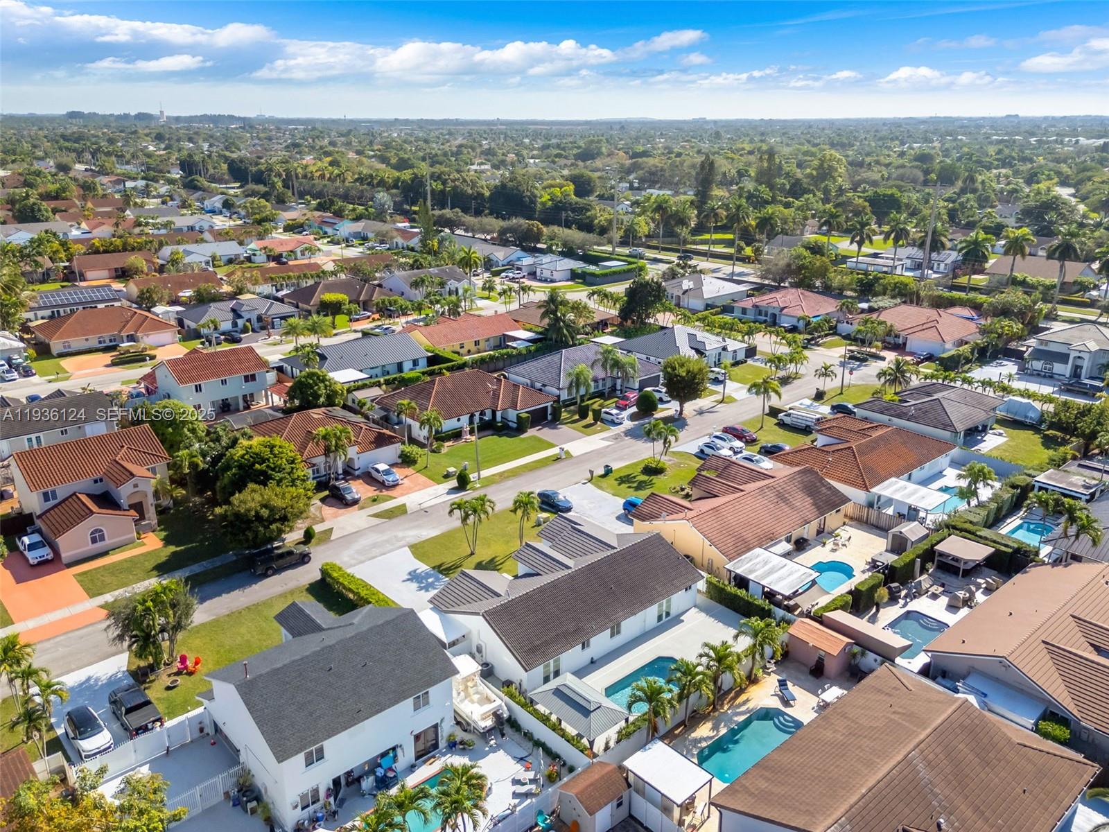 15042 Southwest 149th Court, Unit 1 Miami, FL 33196 - Photo 38 of 46 an aerial view of a city with lots of residential buildings