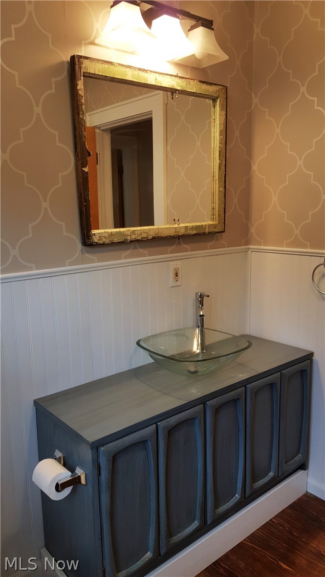 1896 Faye Road Akron, OH 44306 - Photo 7 of 24 Re-purposed window, turned vanity mirror.