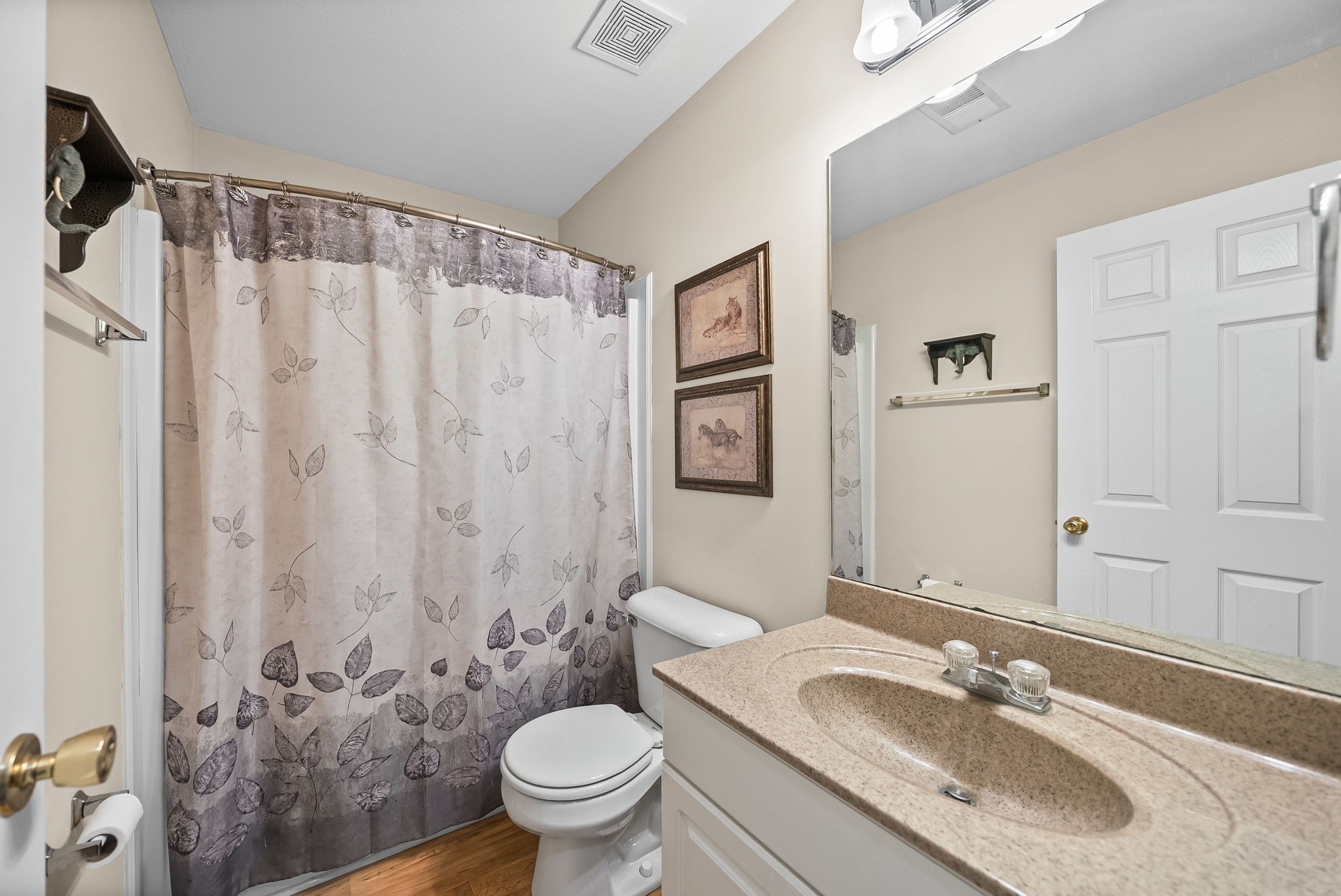 207 Bailey Lane, Unit 102 Pleasant View, TN 37146 - Photo 19 of 30 a bathroom with a granite countertop sink and a mirror