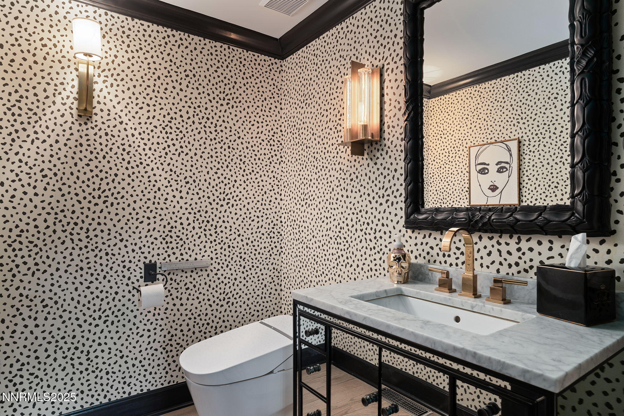 144 Greenridge Drive Reno, NV 89509 - Photo 48 of 71 a bathroom with a granite countertop toilet sink and mirror