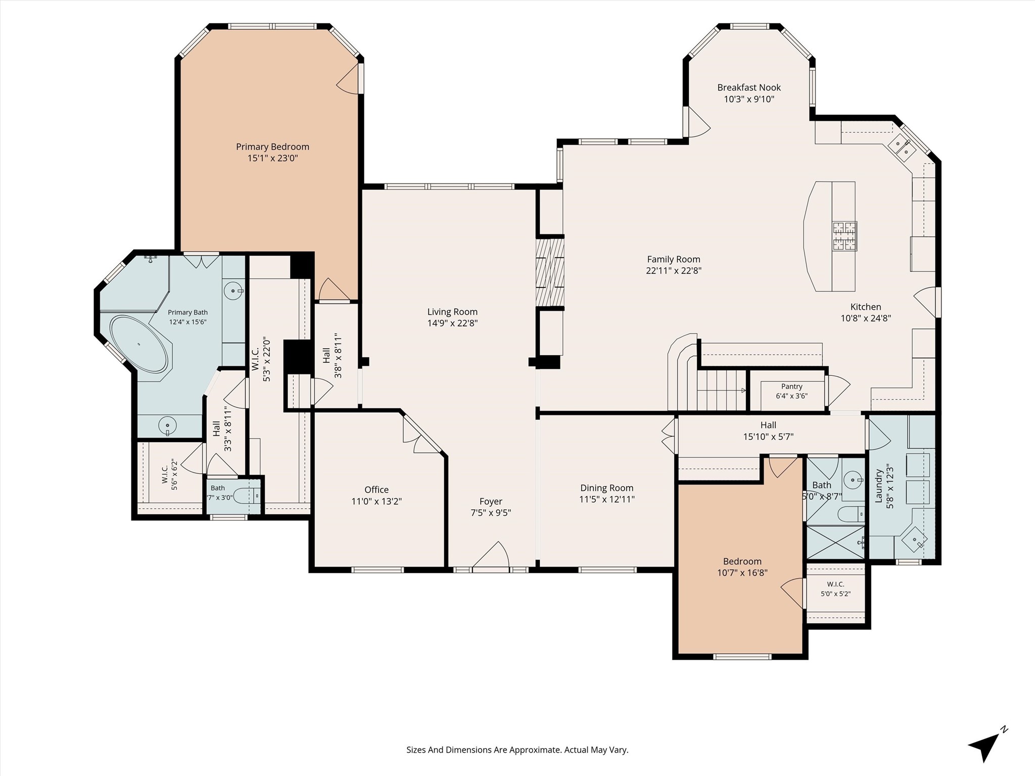 18 Treevine Court The Woodlands, TX 77381 - Photo 49 of 50 1st Floor Plan *sizes and dimensions are approximate*