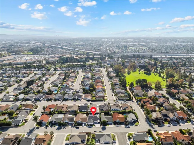 an aerial view of a city