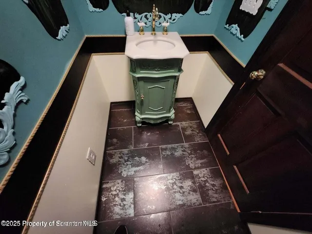 a close view of water heater room