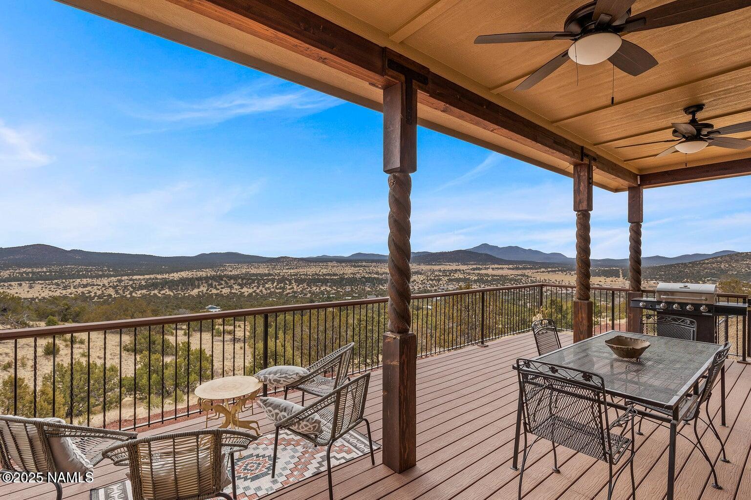 1843 East Sagebrush Road Williams, AZ 86046 - Photo 14 of 31 a view of a balcony with lake view and mountain view