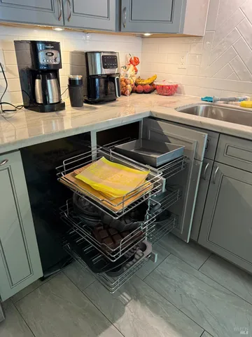 a room with storage and utility