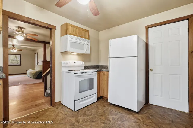 an empty room with a workbench