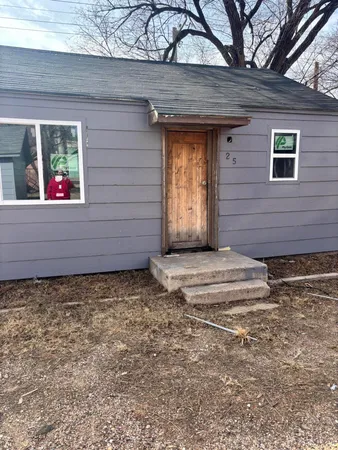 a view of front door of house