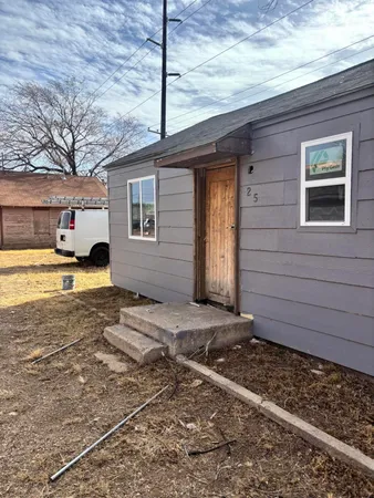 a backyard of a house