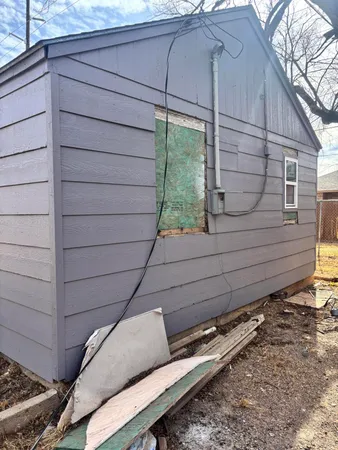 a backyard of a house