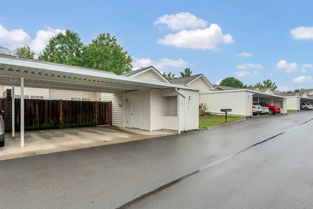 front view of a house with a street
