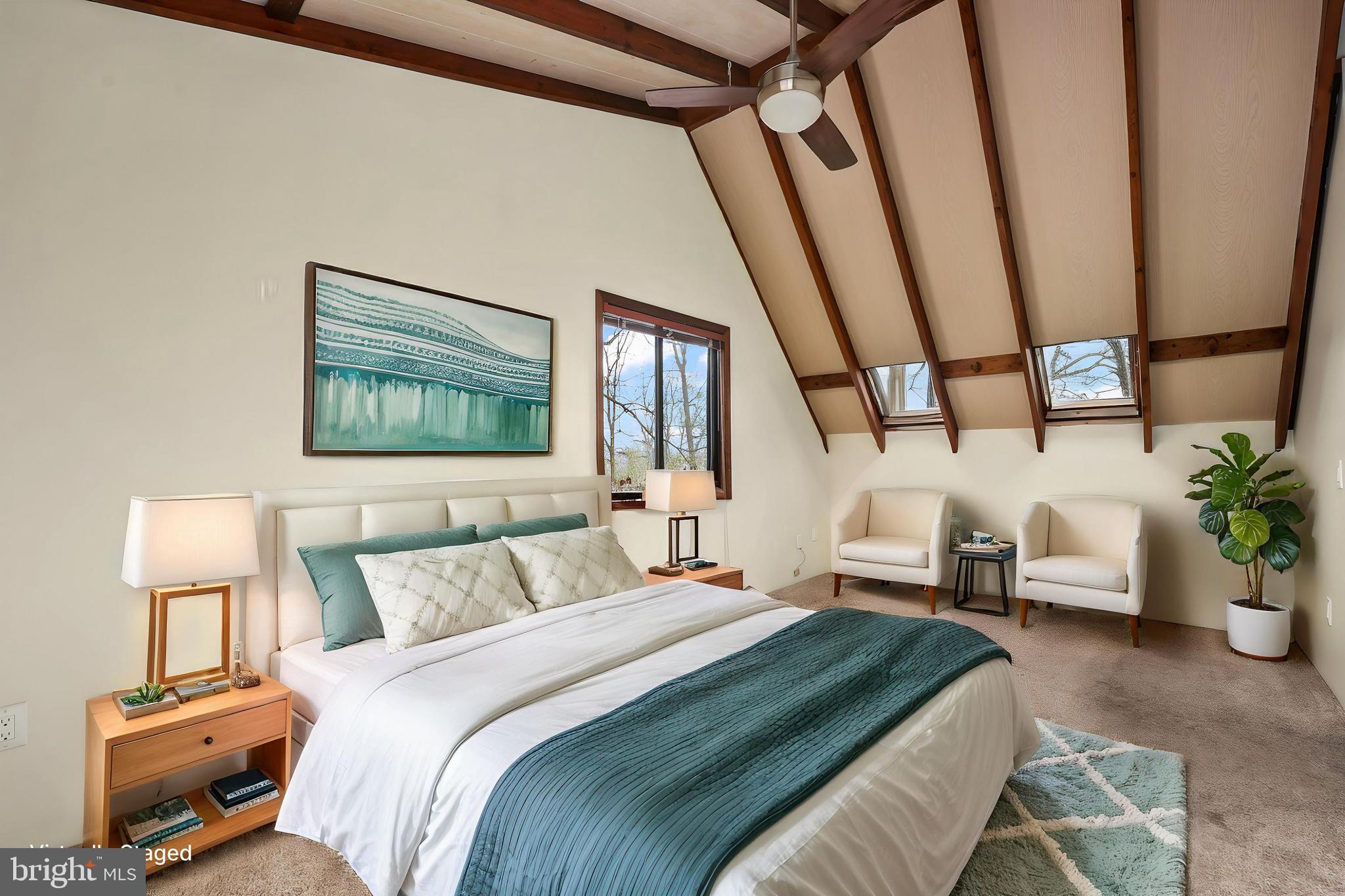 758 Club House Road Front Royal, VA 22630 - Photo 25 of 50 a bedroom with a large bed and a potted plant