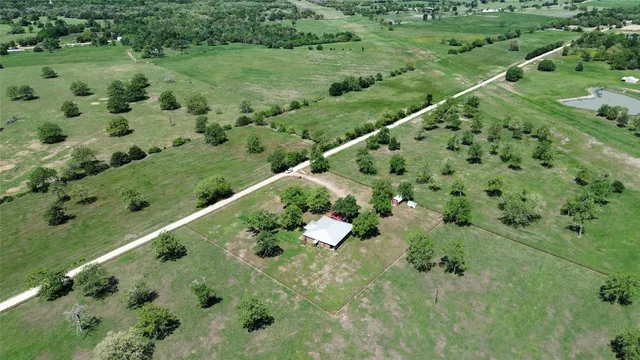 a view of a lush green field