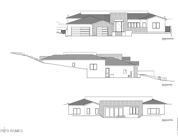 a picture of a wall with a building in the background