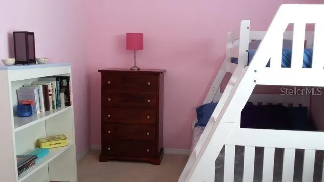 a view of stairs and furniture