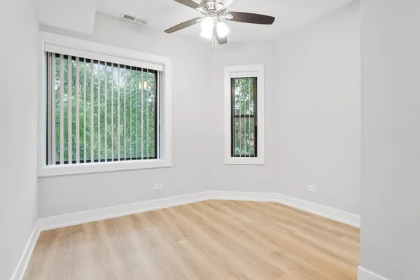 an empty room with a window