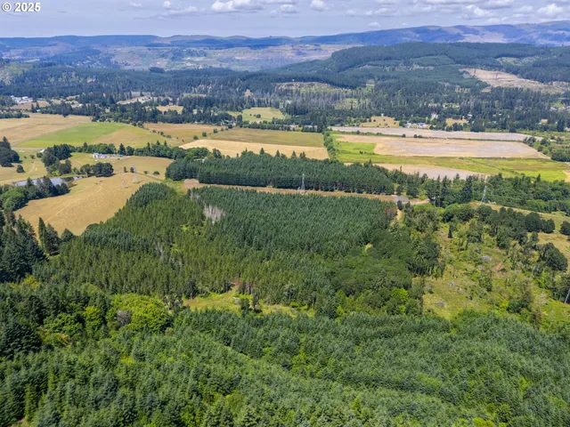 an aerial view of residential houses and outdoor space