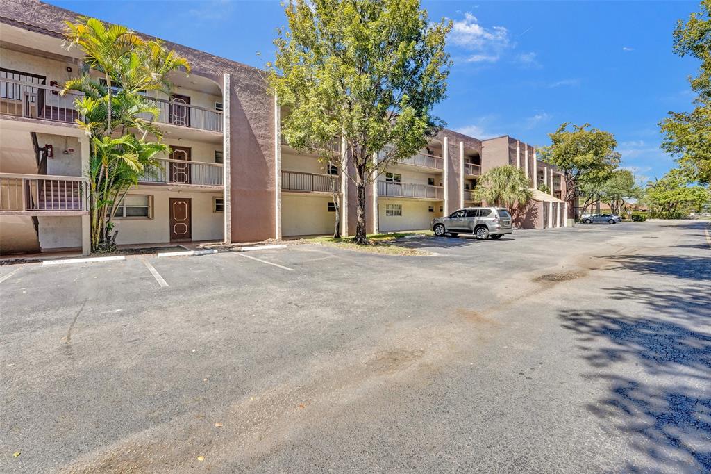 a view of a building with a outdoor space