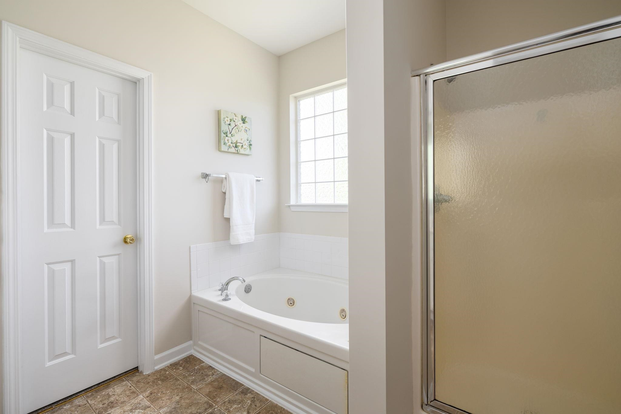 2524 Covington Loop Graham, NC 27253 - Photo 14 of 30 Primary Bathroom with Jacuzzi Tub and Separate Shower