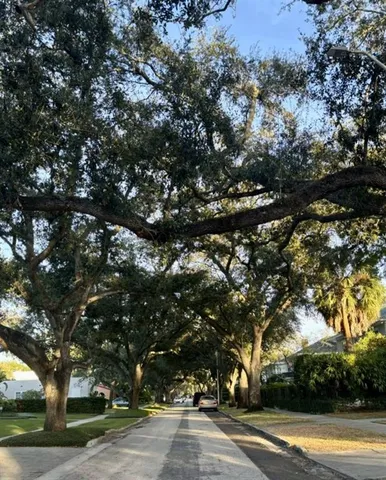 a view of building with an outdoor space