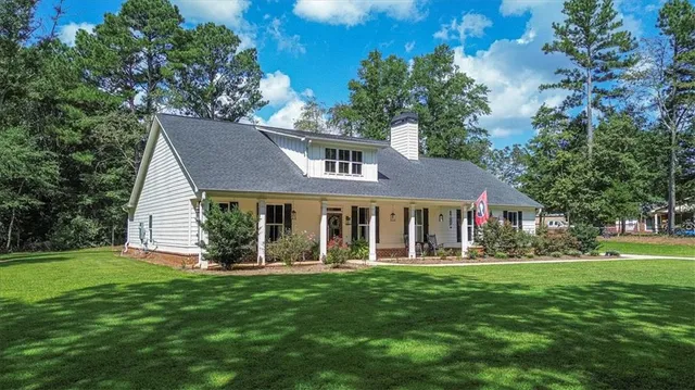 a view of city and mountain