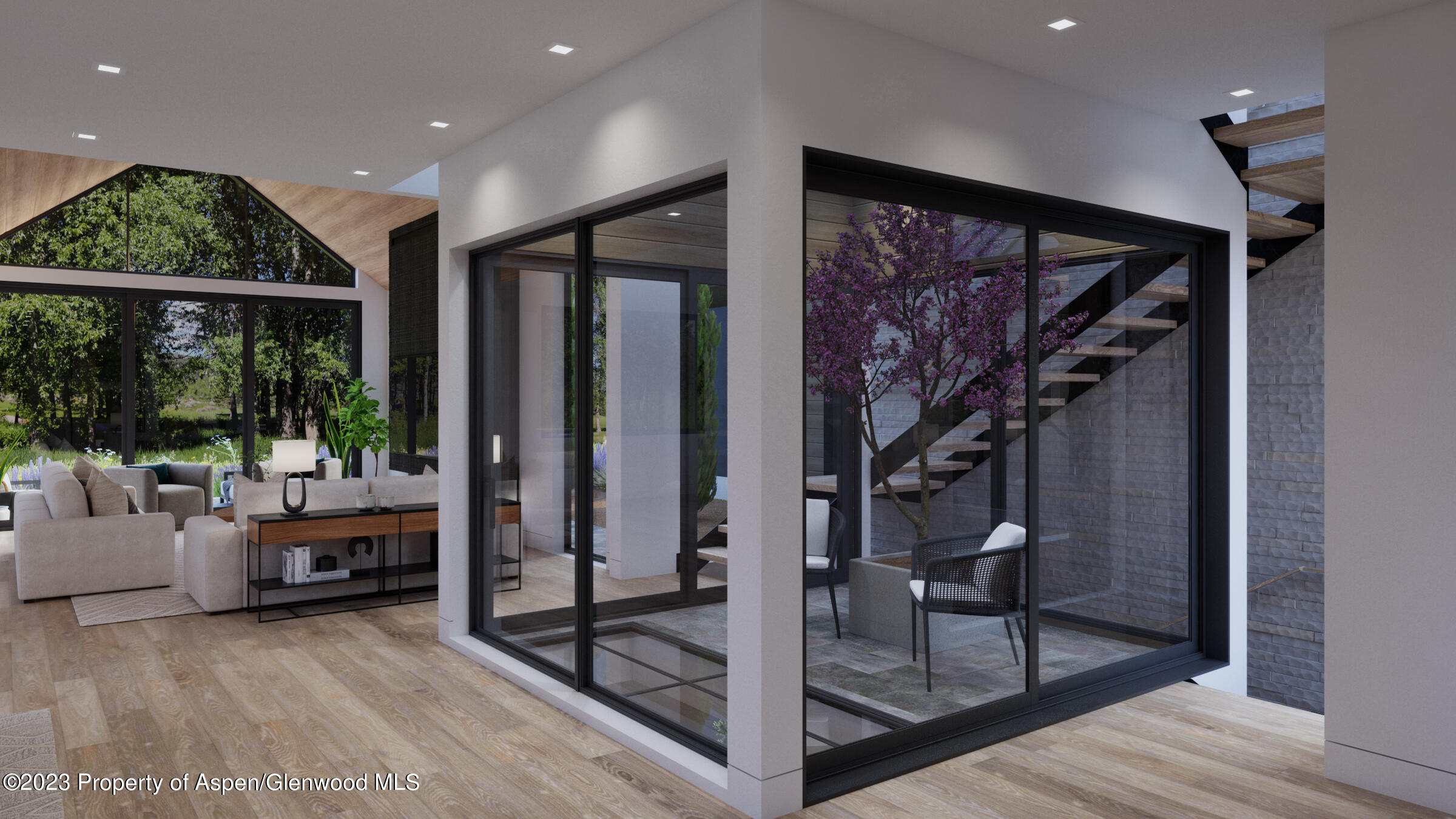 767 Cemetery Lane Aspen, CO 81611 - Photo 12 of 23 a view of entryway livingroom and hall with wooden floor