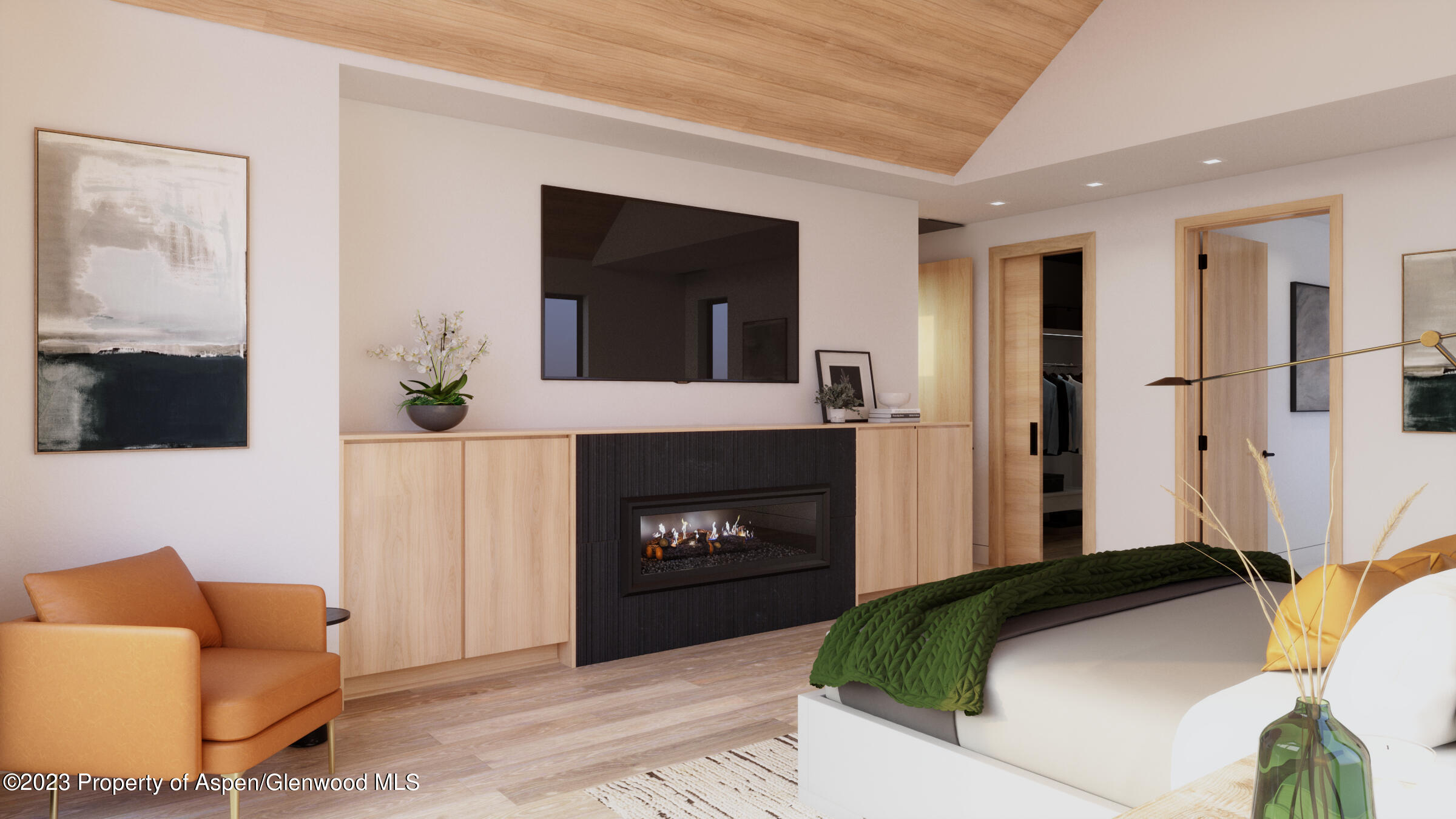 767 Cemetery Lane Aspen, CO 81611 - Photo 17 of 23 a living room with furniture and a fireplace