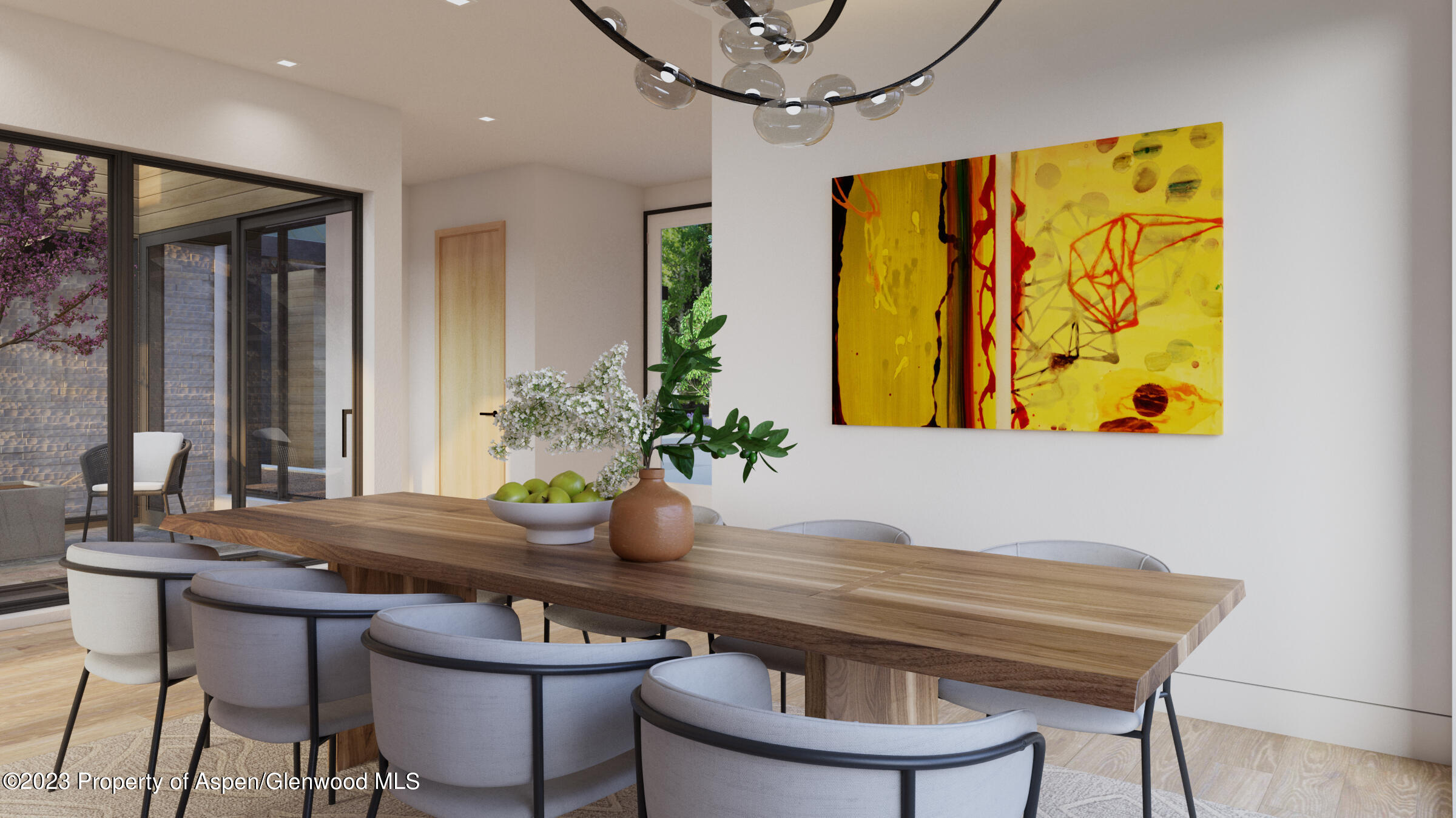 767 Cemetery Lane Aspen, CO 81611 - Photo 8 of 23 a dining room with furniture and wooden floor