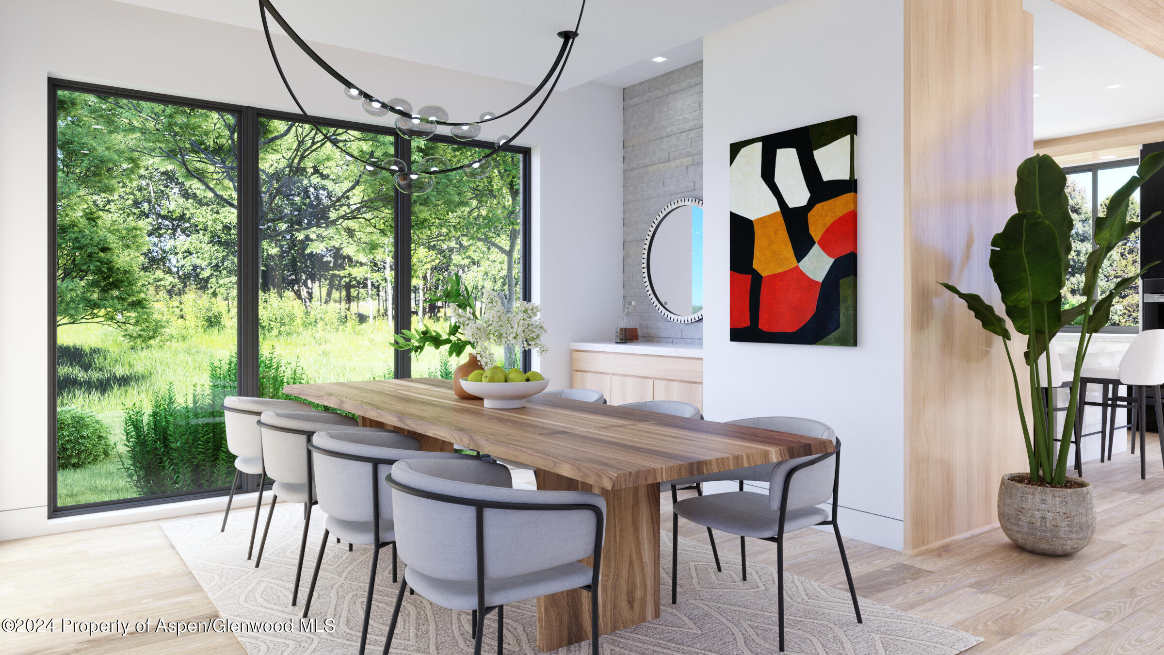767 Cemetery Lane Aspen, CO 81611 - Photo 9 of 23 a view of a dining room with furniture window and outside view