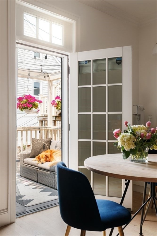 20 Mystic Street, Unit 2 Boston, MA 02129 - Photo 8 of 15 a outdoor dining space with furniture and potted plant