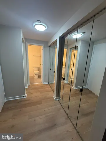 a view of a room with door