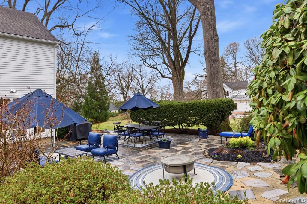 179 River Road Briarcliff Manor, NY 10510 - Photo 25 of 37 View of patio / terrace featuring outdoor dining space and river views.
