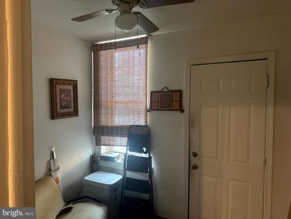 a view of gym equipment and a window