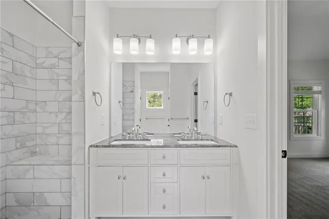 a view of a balcony with wooden floor