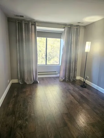 a view of a wooden deck