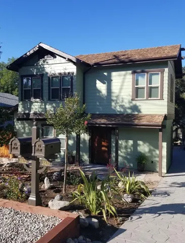 a front view of a house