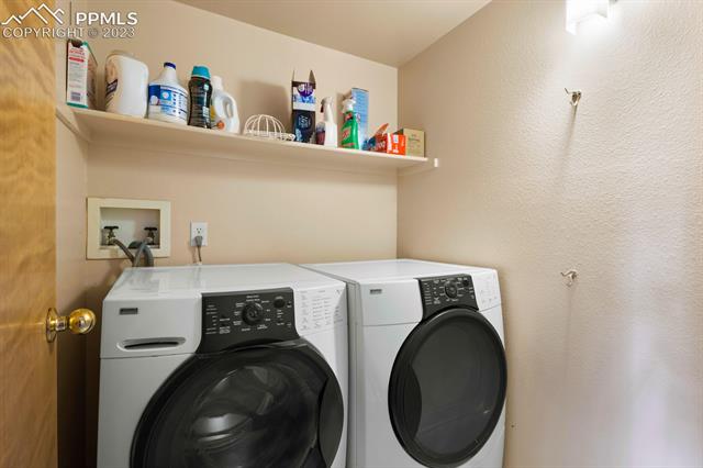 7824 French Road Colorado Springs, CO 80920 - Photo 10 of 29 Washer Dryer closet on lower level living space. Units stay with the home