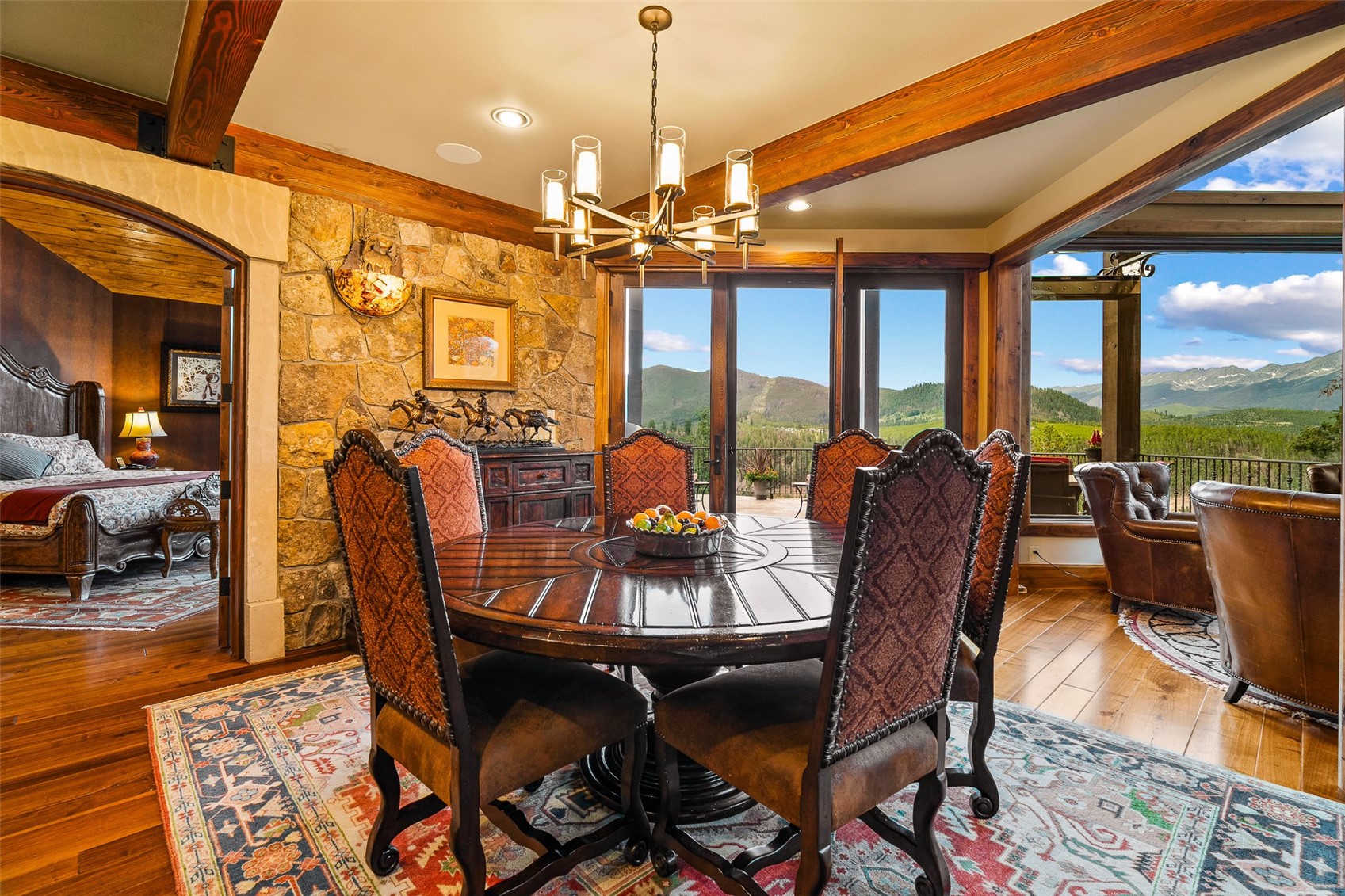 31 Pinnacle Lane Dillon, CO 80435 - Photo 16 of 50 a view of a dining room with furniture window and wooden floor