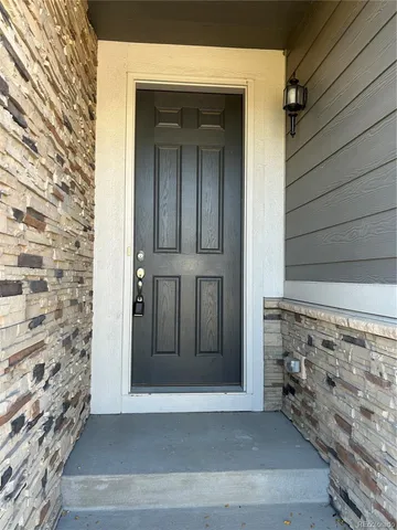 a view of front door of house