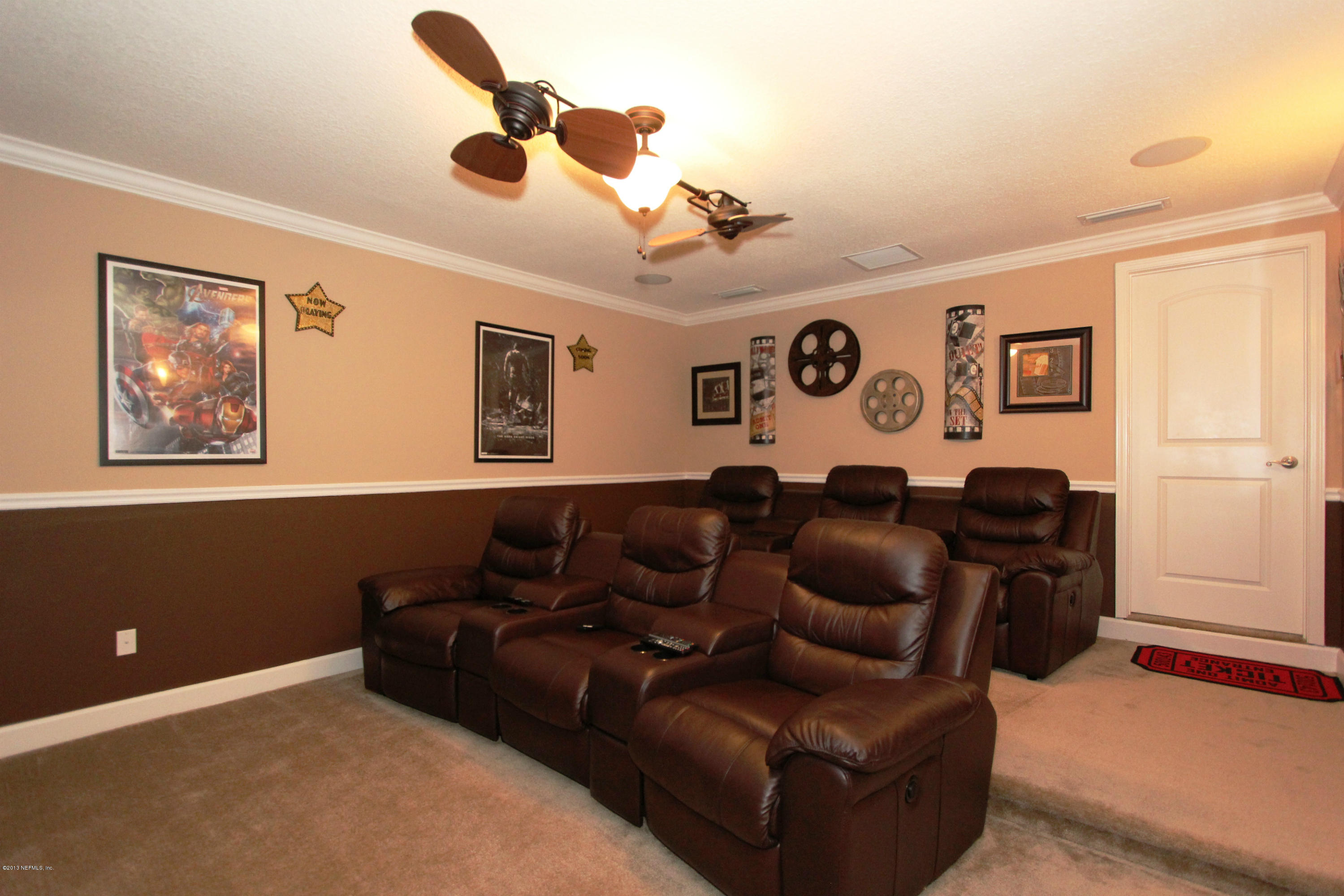 732 Castledale Court Jacksonville, FL 32259 - Photo 36 of 50 a living room with couch and a ceiling fan