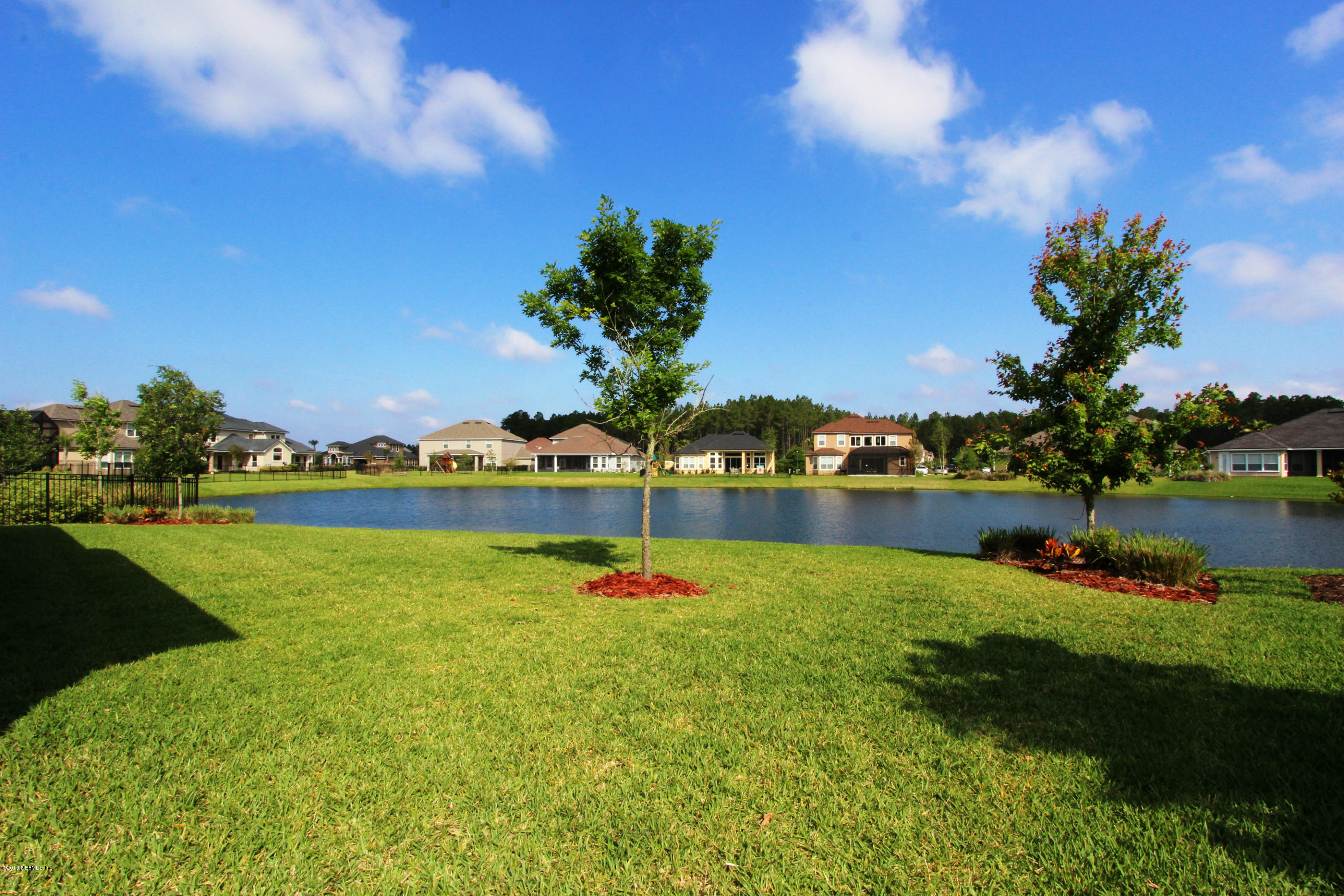 732 Castledale Court Jacksonville, FL 32259 - Photo 45 of 50 a view of a lake with houses in the back