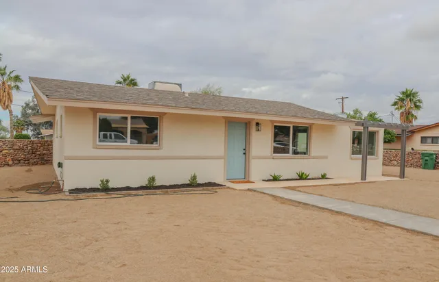 front view of house with a street