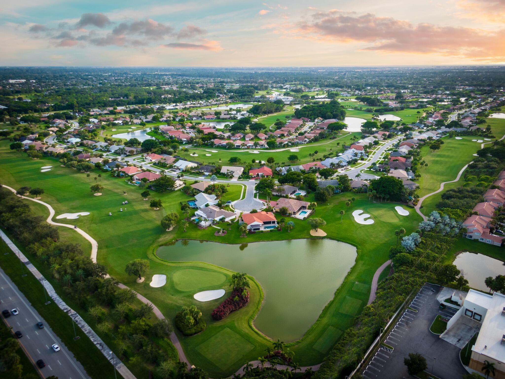 aerial view Boca Woods Club