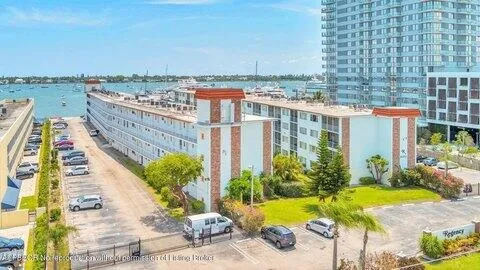 a view of a city with tall buildings