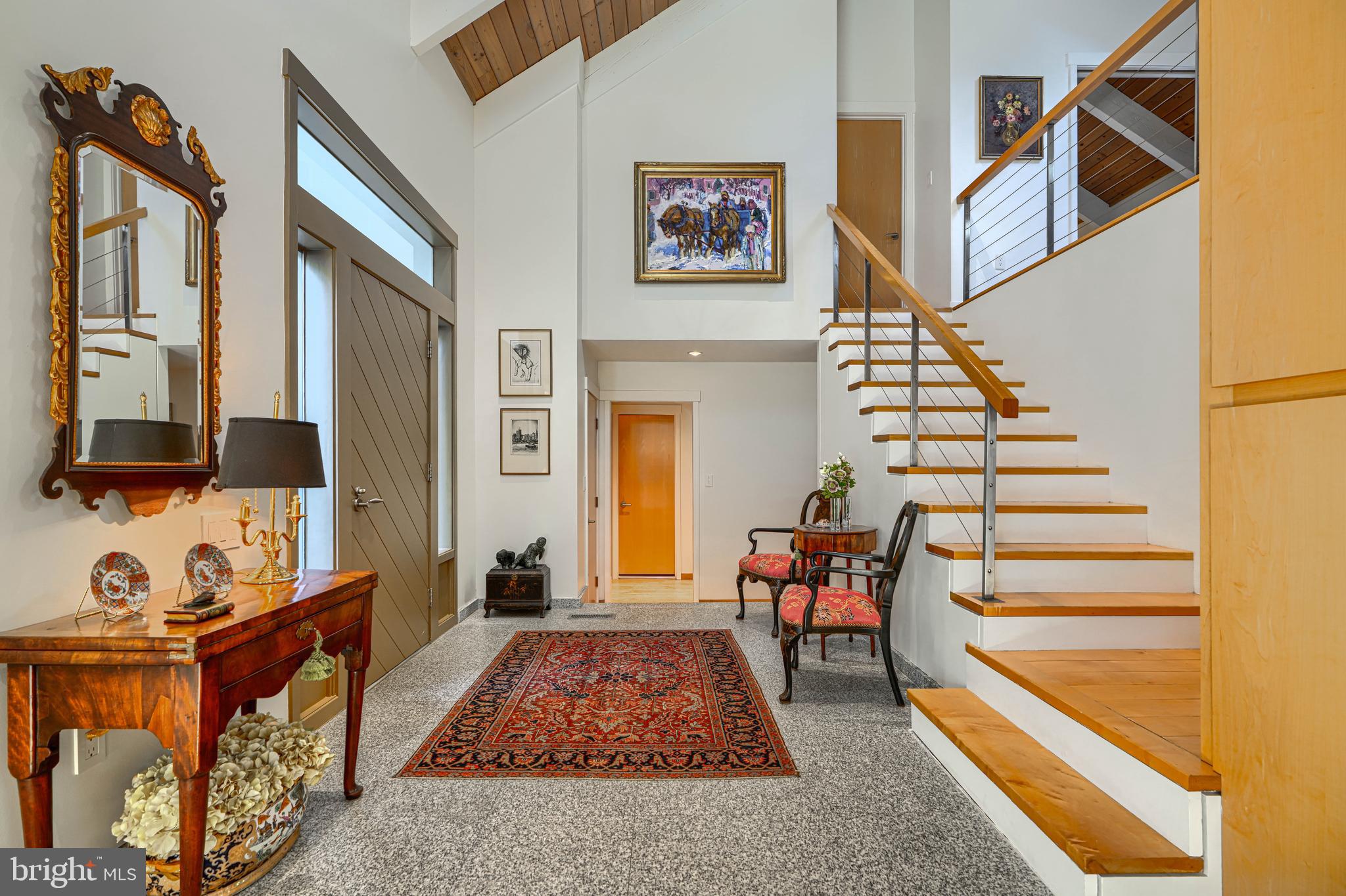 2504 Stone Mill Road Baltimore, MD 21208 - Photo 2 of 123 Beautifully designed tile-floor foyer & staircase