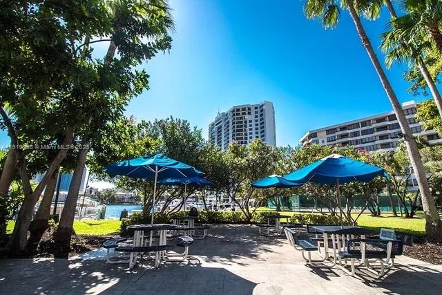 a view of a building with lake view