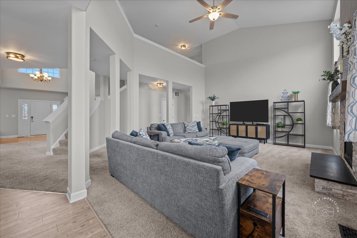 2924 Bauer Road North Aurora, IL 60542 - Photo 5 of 33 a living room with furniture and a flat screen tv