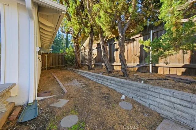 a backyard of a house