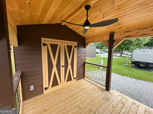 a view of outdoor space and deck