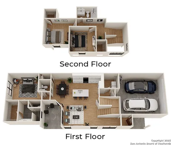 a picture of a building with a rug