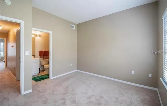 an empty room with an entryway